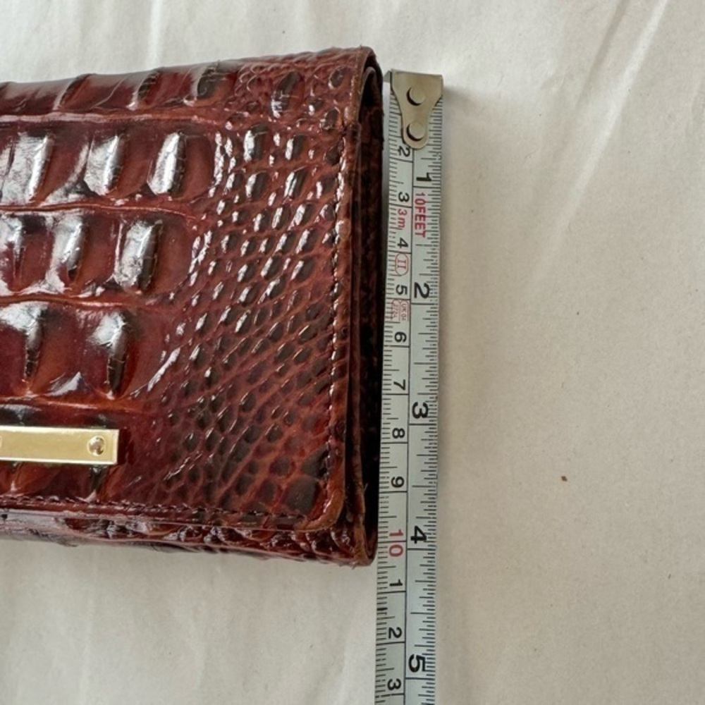 Brahmin Cordelia Brown‎ Pecan Melbourne Croc Embossed Wallet - Picture 15 of 16